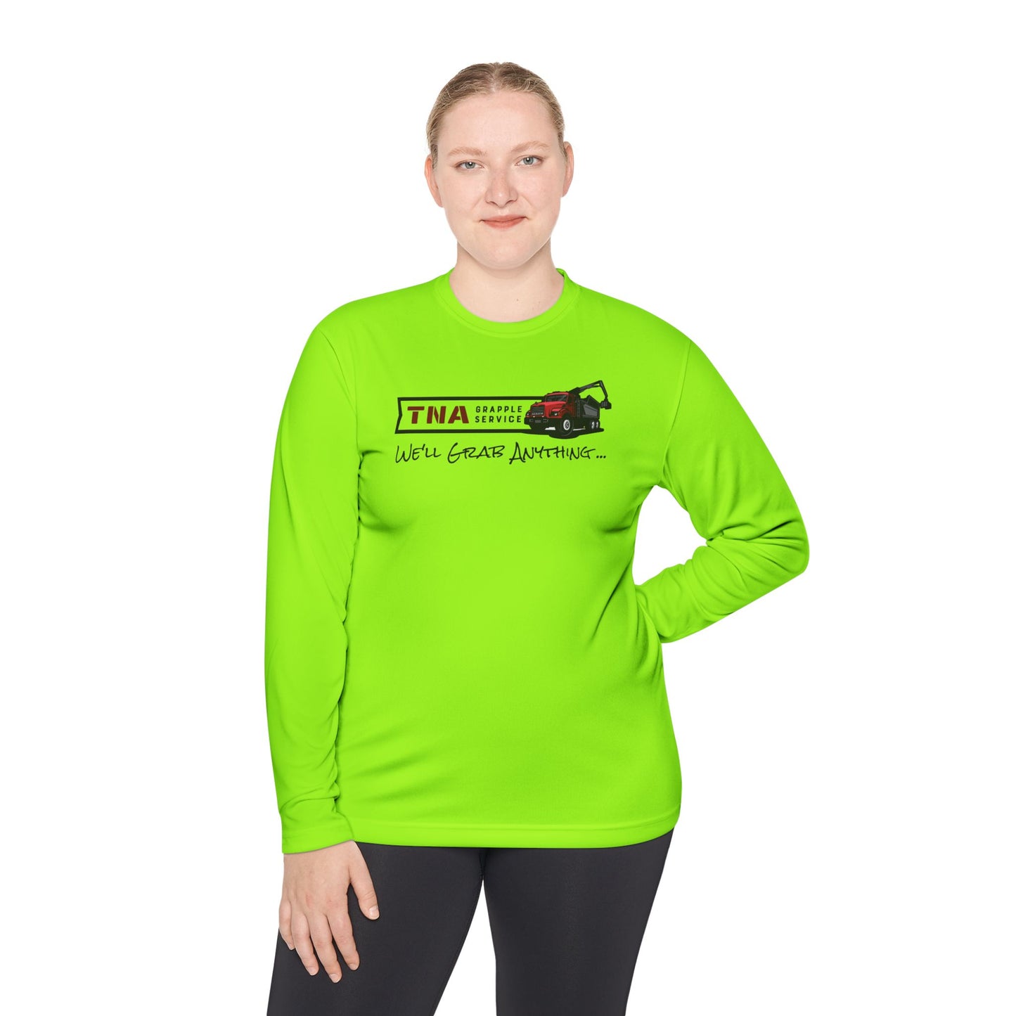 Unisex Lightweight Long Sleeve Tee - TNA Grapple Service Print with 'We'll Grab Anything...'