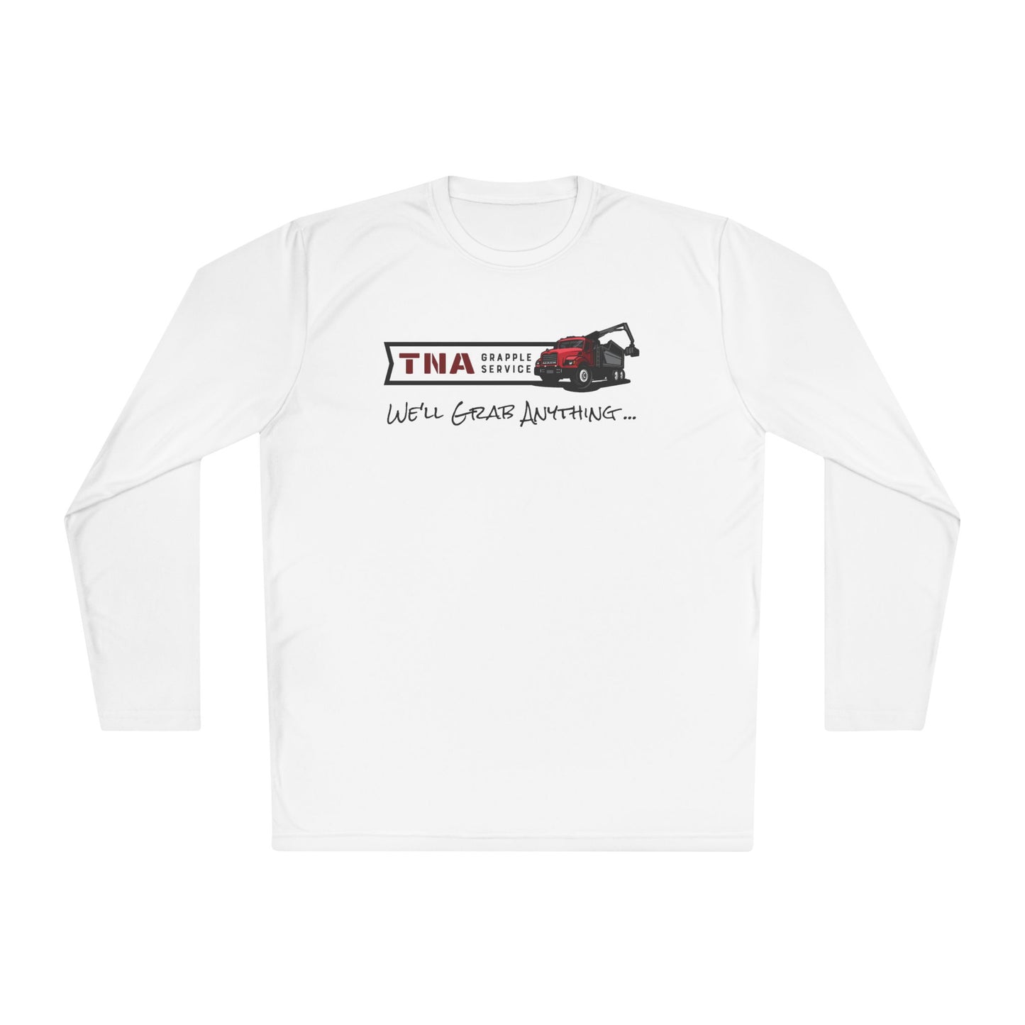 Unisex Lightweight Long Sleeve Tee - TNA Grapple Service Print with 'We'll Grab Anything...'