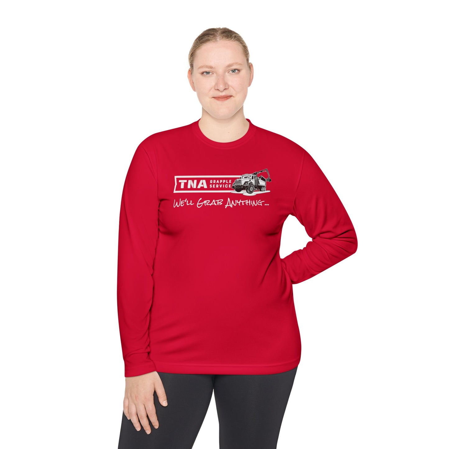 Unisex Lightweight Long Sleeve Tee - TNA Grapple Service Print with 'We'll Grab Anything...'