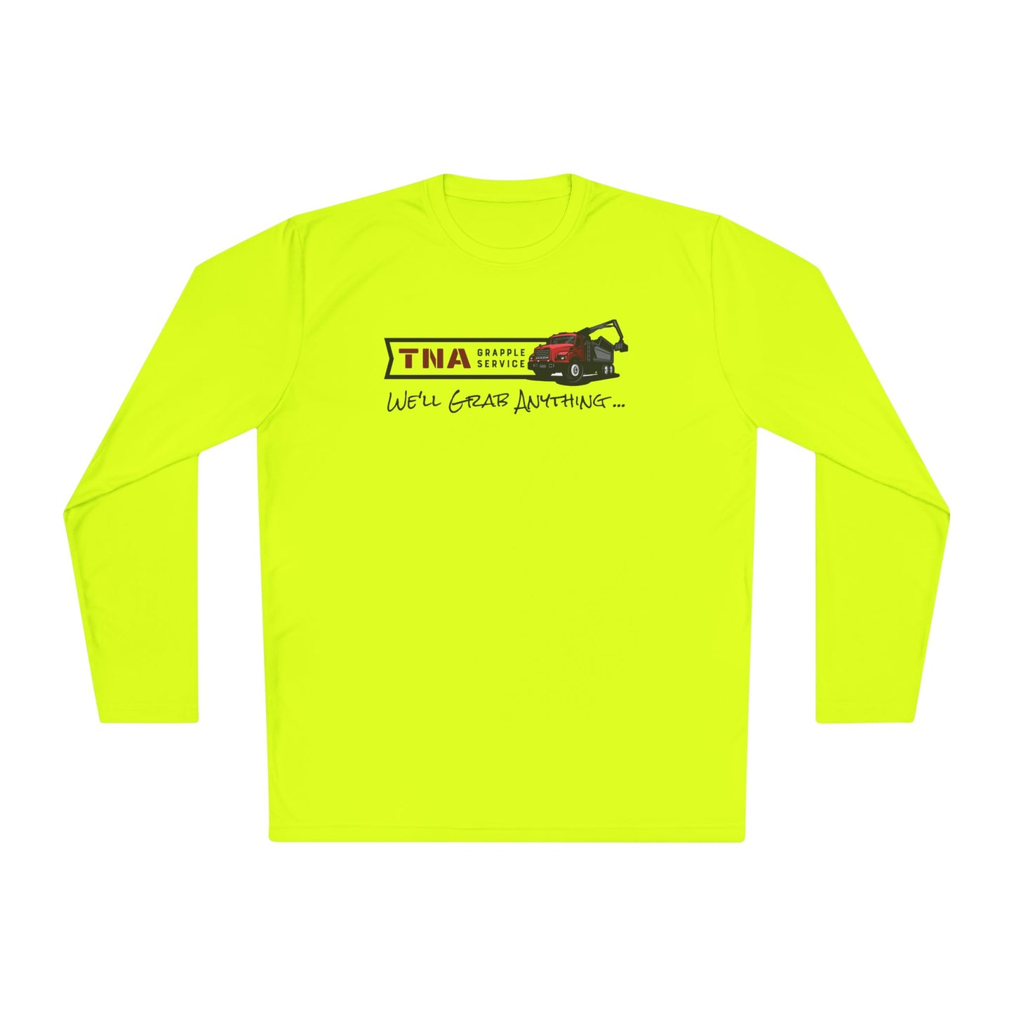 Unisex Lightweight Long Sleeve Tee - TNA Grapple Service Print with 'We'll Grab Anything...'
